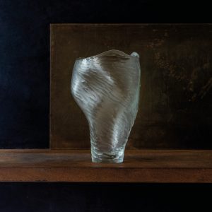 Vase, Clear Cold Carved