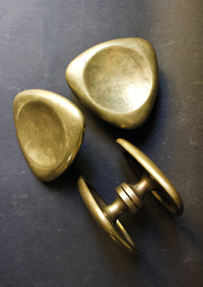 Two Sets of Large Triangular Push-Pull Door Handles