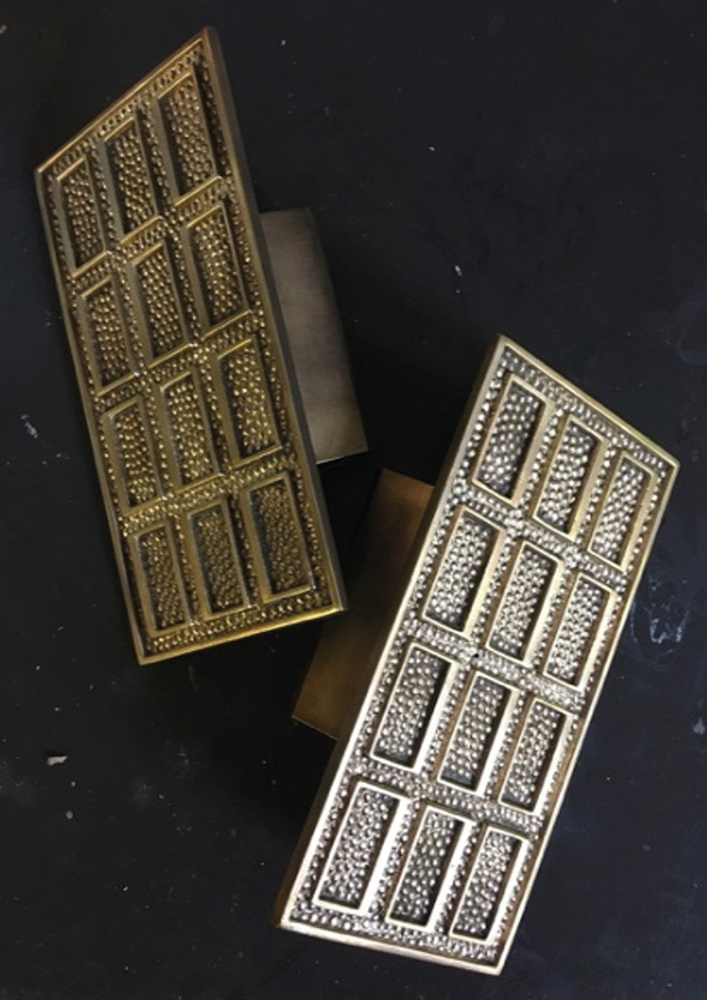 Pair of Small Brass Door Handles (Interior or Wardrobe Doors)